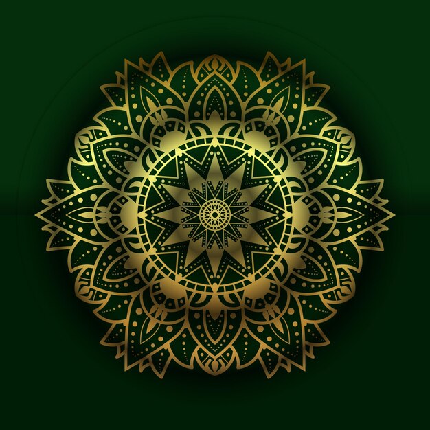 Premium Vector | Luxury gold background colorful vector indian mandala