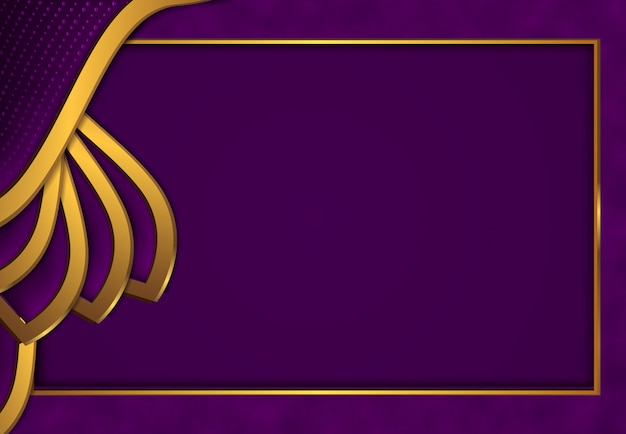 Premium Vector | Luxury gold background with dark purple metal