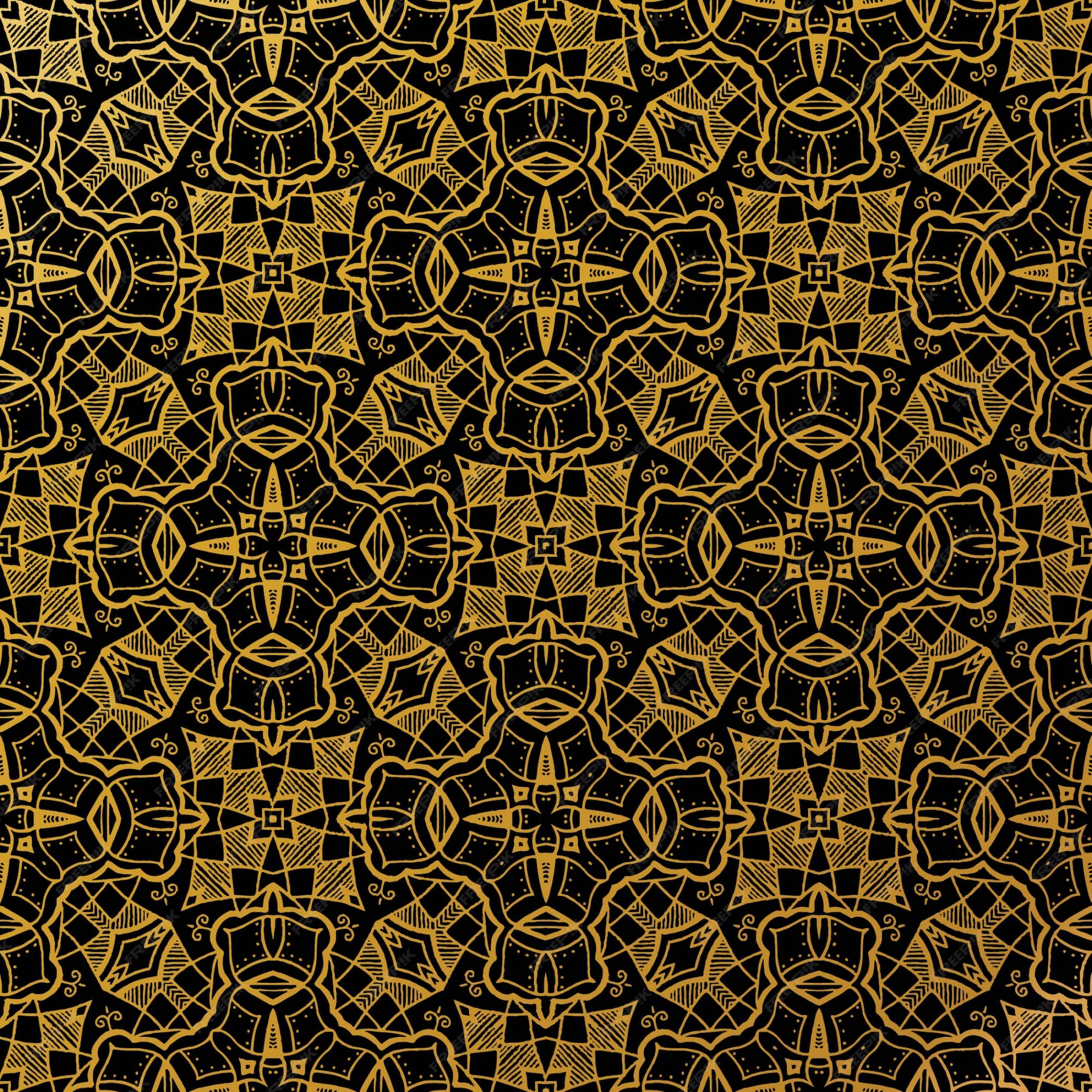 Premium Vector | Luxury gold batik seamless pattern, batik indonesian ...