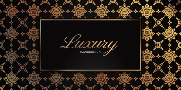 Luxury gold mandala seamless pattern background Premium Vector