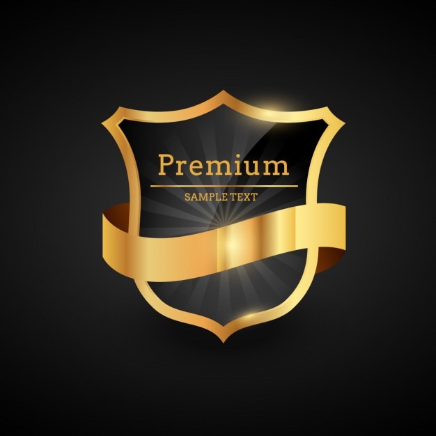 Download Gold Blank Template Shield Logo PSD - Free PSD Mockup Templates