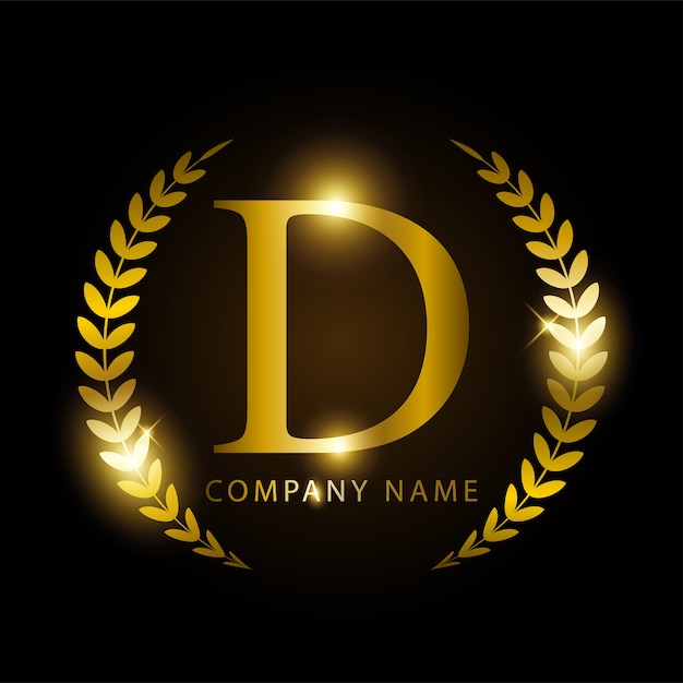 Premium Vector | Luxury golden letter d for brand identity