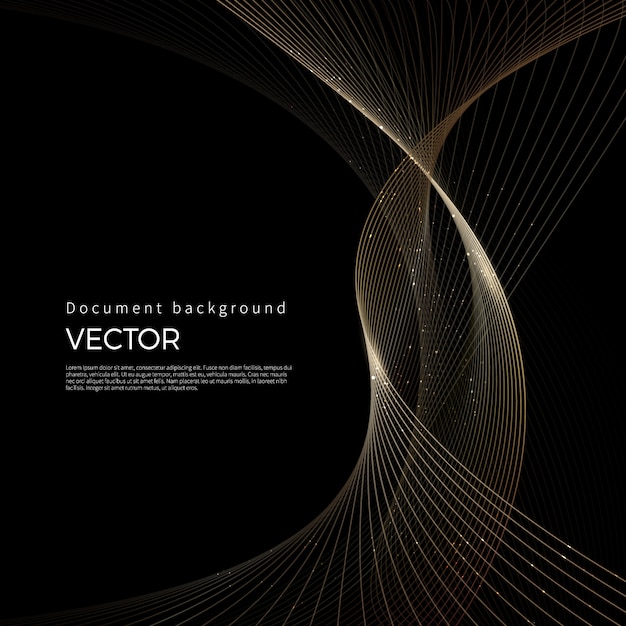Luxury golden lines, abstract line background Premium Vector