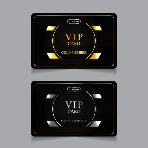 Premium Vector | Luxury golden and platinum vip member card design template