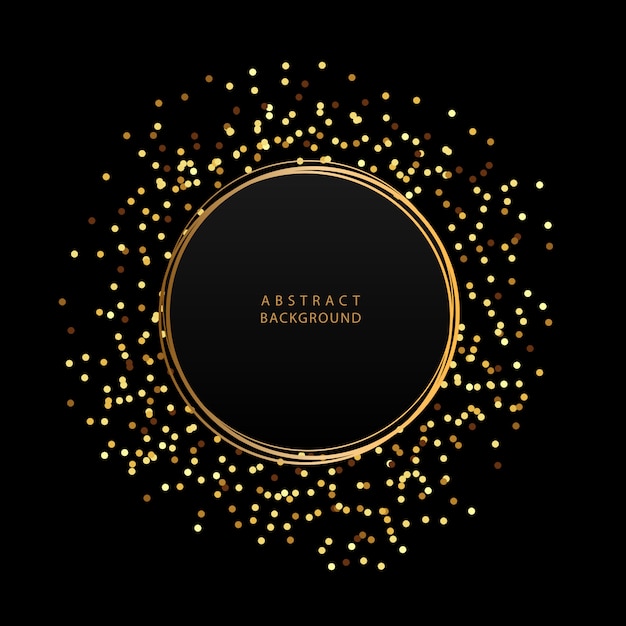 Luxury Golden Sparkling Frame Background