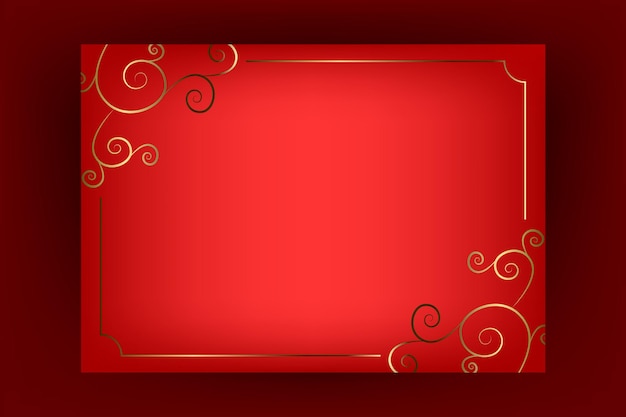 Premium Vector | Luxury greeting card on red