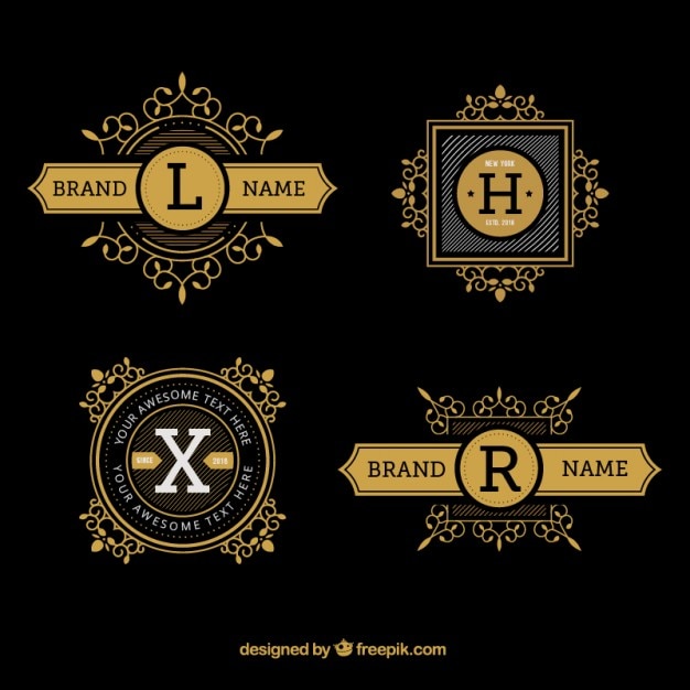 Download Free Luxury Hand Drawn Logos With Letter Free Vector Use our free logo maker to create a logo and build your brand. Put your logo on business cards, promotional products, or your website for brand visibility.
