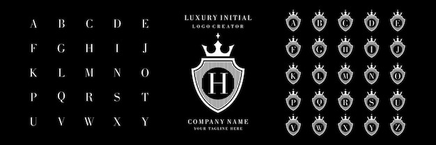 Luxury initial collection logo design Premium Vector