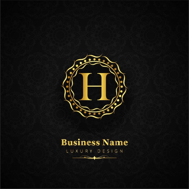 Download Free Vector | Luxury letter h logo