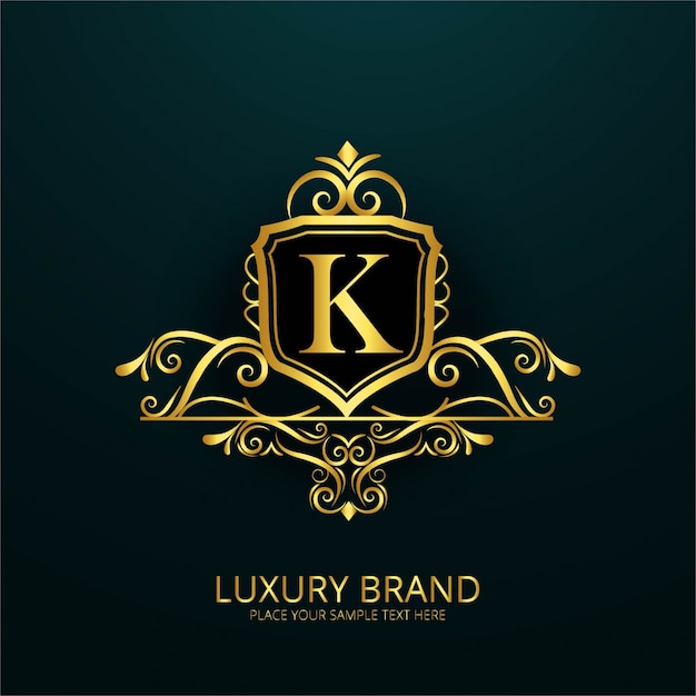 Free Vector Luxury Letter K Logo