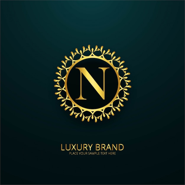 Free Vector Luxury Letter N Logo