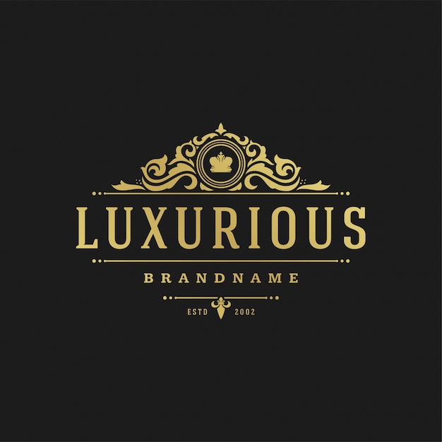 Download Premium Vector | Luxury logo design template vector illustration victorian vignettes ornaments.