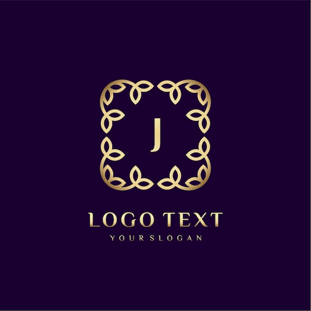 Download Free Luxury Logo Template J For Your Brand With Floral Decoration Use our free logo maker to create a logo and build your brand. Put your logo on business cards, promotional products, or your website for brand visibility.