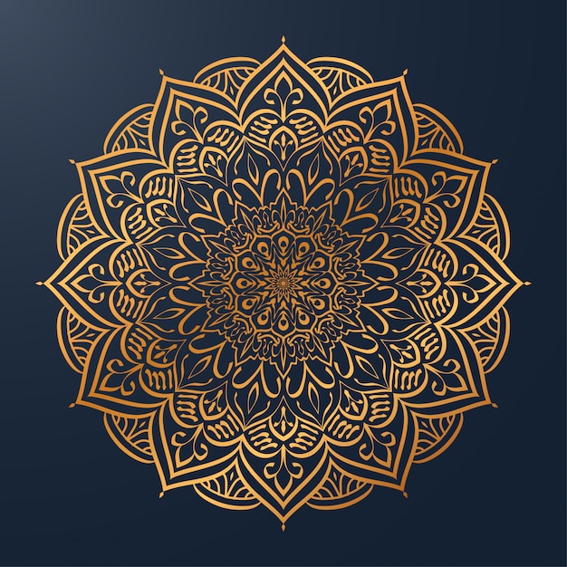 Premium Vector | Luxury mandala background with golden arabesque ...