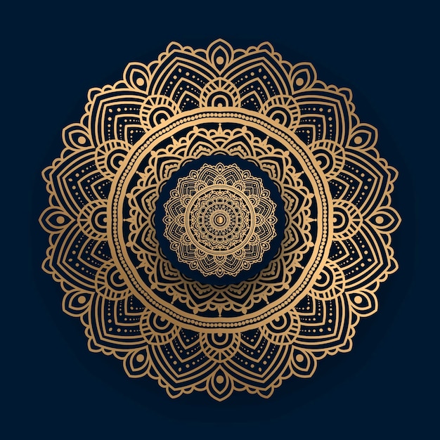 Download Luxury mandala with golden islamic pattern | Premium Vector