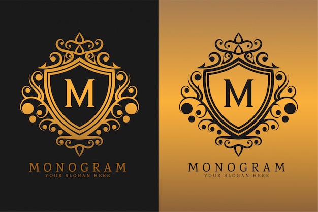 Premium Vector | Luxury monogram logo template