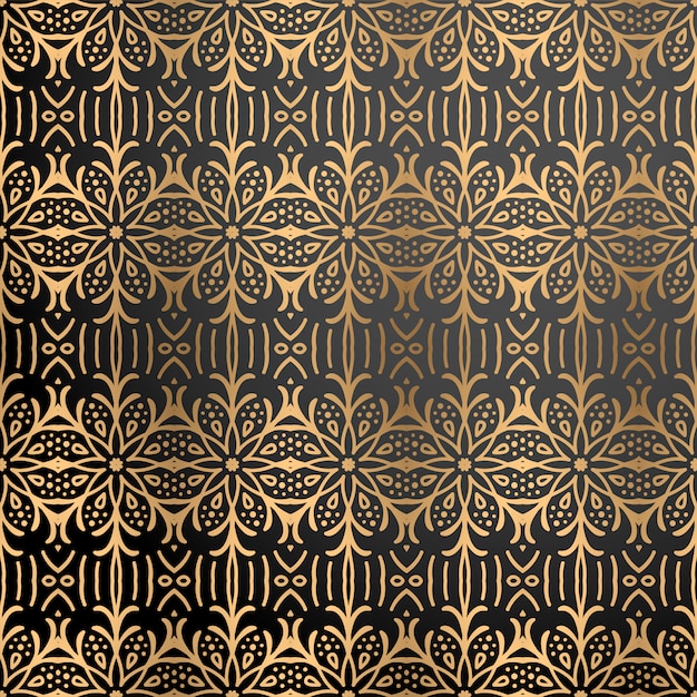 Free Vector | Luxury ornamental background in gold color