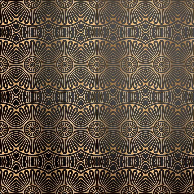 Free Vector | Luxury ornamental background in gold color