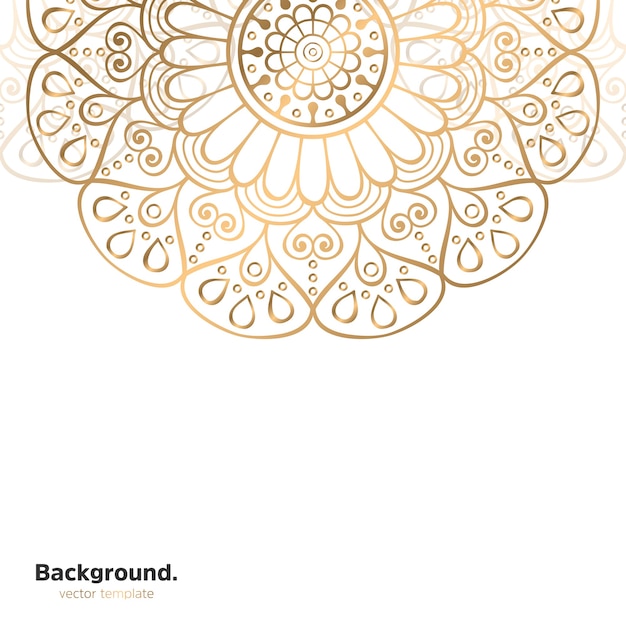 Free Vector | Luxury ornamental mandala design background in gold color