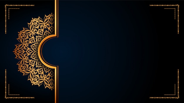 Luxury ornamental mandala islamic background with golden ...
