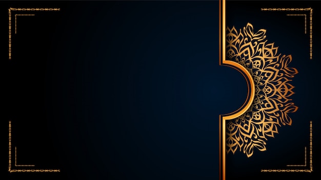 Luxury ornamental mandala islamic background with golden ...