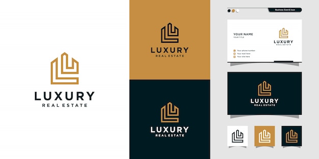 Download Free Luxury Real Estate Logo And Business Card Design Premium Vector Use our free logo maker to create a logo and build your brand. Put your logo on business cards, promotional products, or your website for brand visibility.