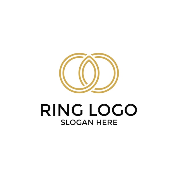 Premium Vector | Luxury ring royal golden logo template