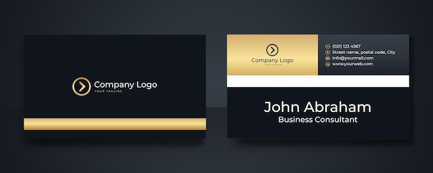 Premium Vector Luxury Royal Black And Gold Business Card Design Template Modern Business Card 0655