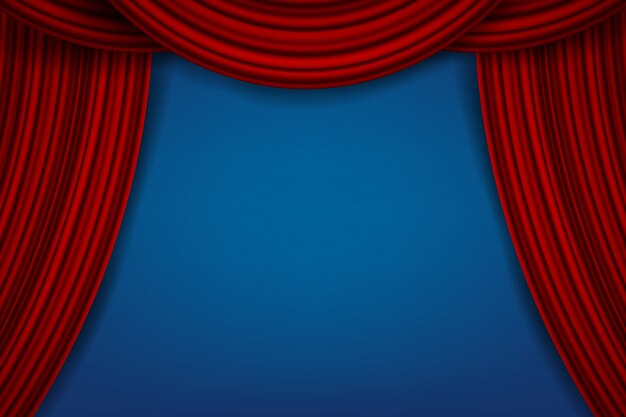 Luxury Scarlet Silk Velvet Drapes Fabric Curtains Vector