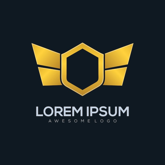 Premium Vector Luxury Shield Logo Template In Gold Color