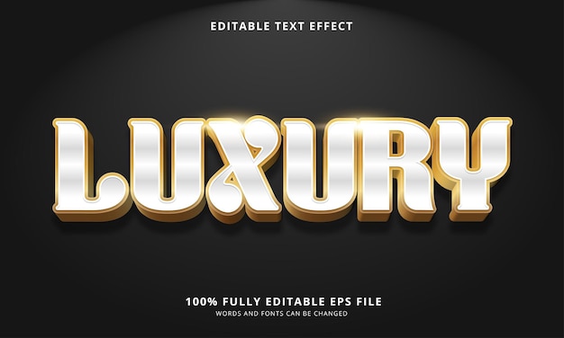 Premium Vector | Luxury text style editable text effect