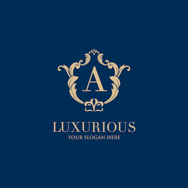 Premium Vector | Luxury vintage crest logo.