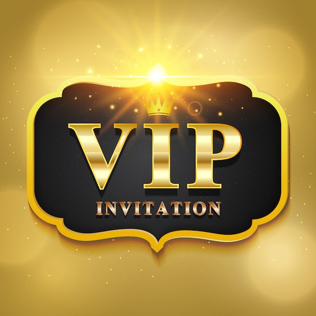 Luxury vip invitation label Vector | Premium Download