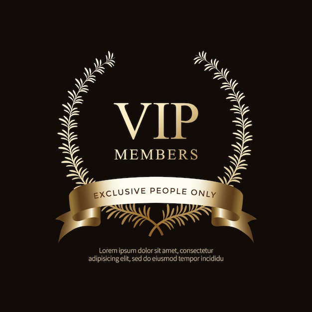 Luxury vip labels and objects Premium Vector