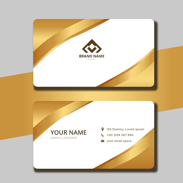  Luxury wavy business identity cards template