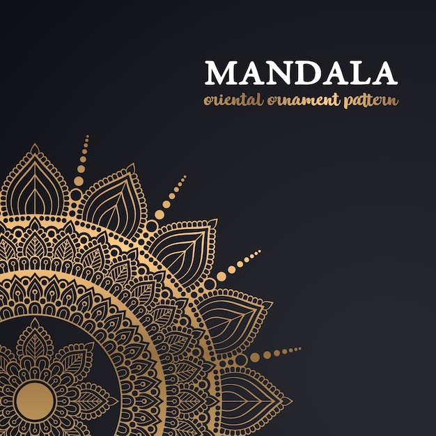 Download Luxury wedding invitation with mandala Vector | Premium ...