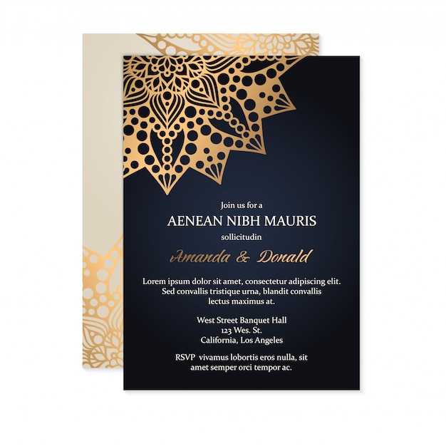 Free Vector Luxury wedding invitation