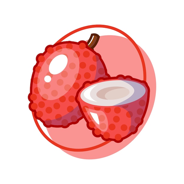 Premium Vector Lychee fruit drawing illustration design