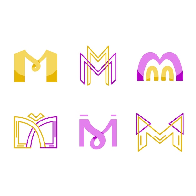 Download Free M Logo Template Set Free Vector Use our free logo maker to create a logo and build your brand. Put your logo on business cards, promotional products, or your website for brand visibility.