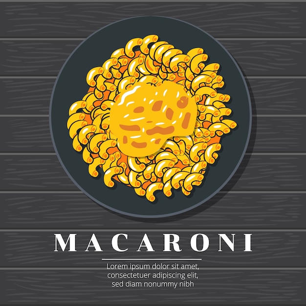 Macaroni vector graphic design Vector Premium Download