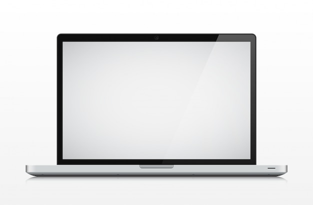 Macbook pro laptop with blank screen | Premium Vector