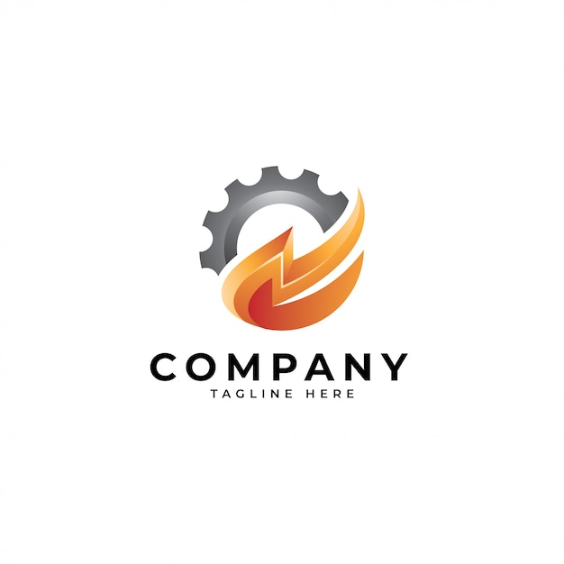 Download Free Machine Energy Logo Thunder And Gear Icon Premium Vector Use our free logo maker to create a logo and build your brand. Put your logo on business cards, promotional products, or your website for brand visibility.