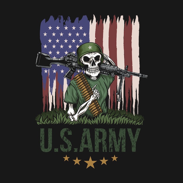 Download Free Machine Gun Skull American Army Premium Vector Use our free logo maker to create a logo and build your brand. Put your logo on business cards, promotional products, or your website for brand visibility.