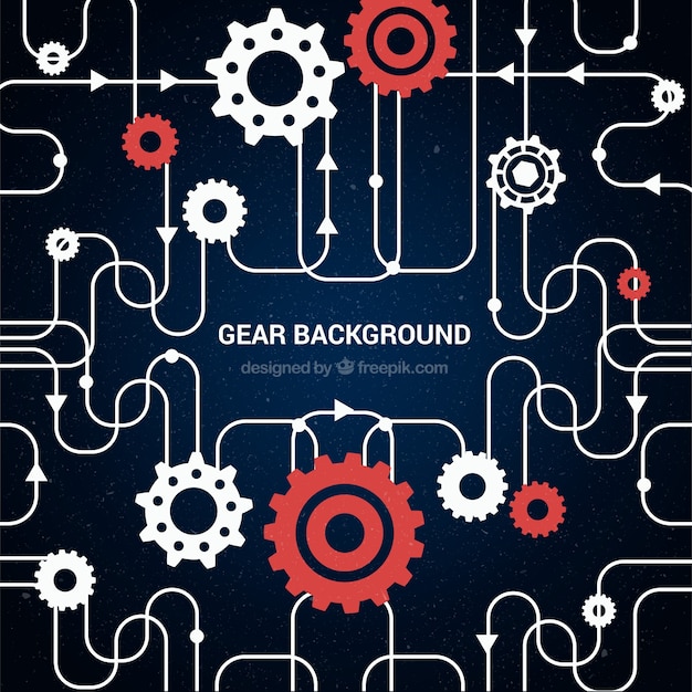Machinery background with gears