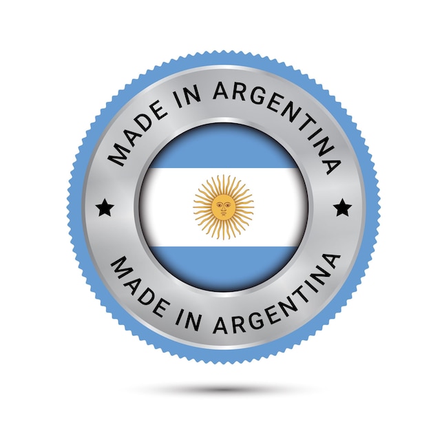  Made in argentina vector logo and trusts badge icons Premium Vector
