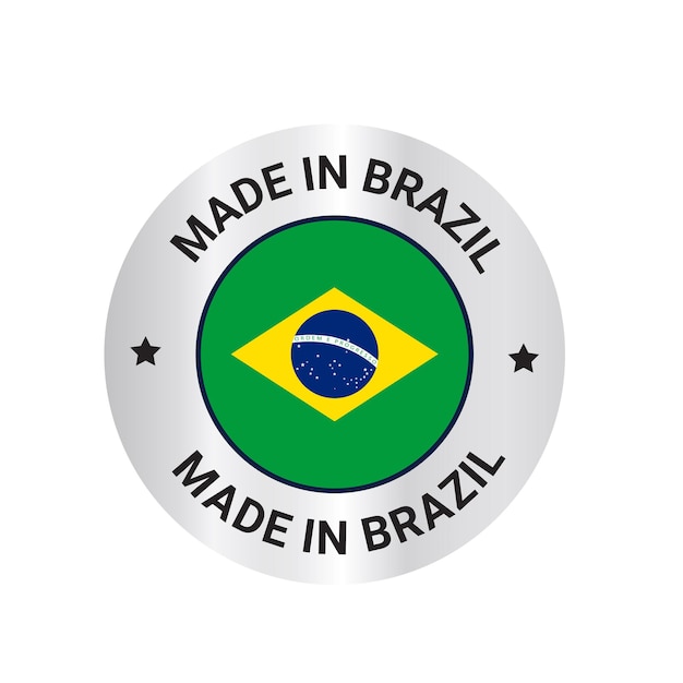 Premium Vector | Made in brazil vector logo badges made by brazil ...