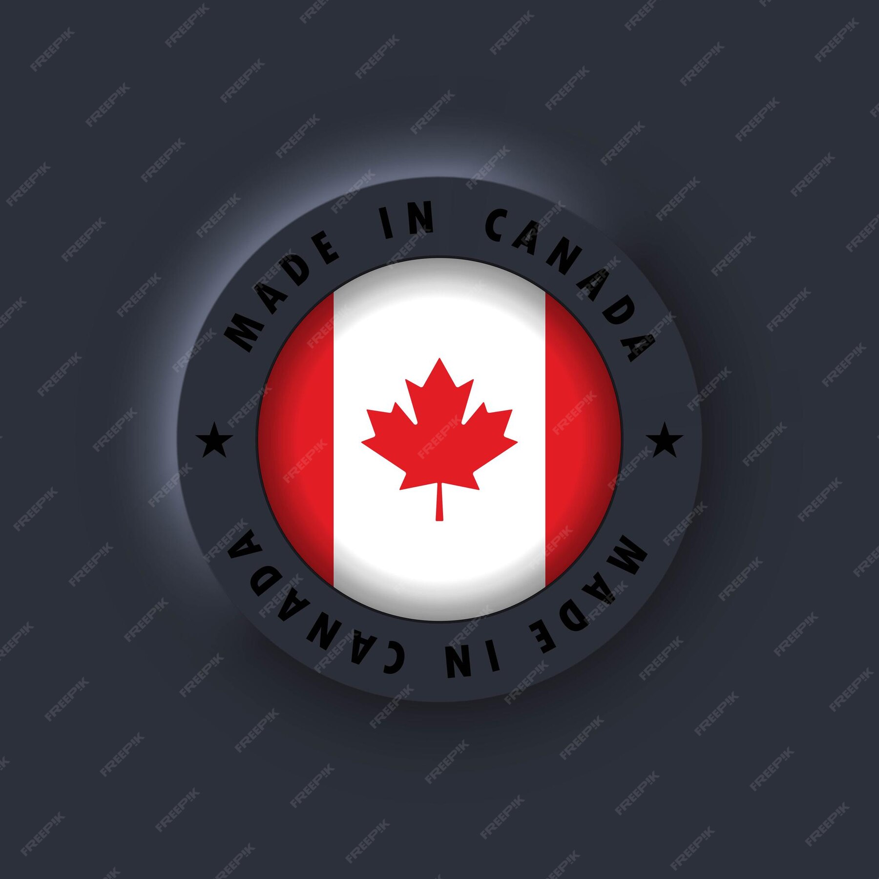 Premium Vector | Made in canada. canada made. canadian quality emblem ...