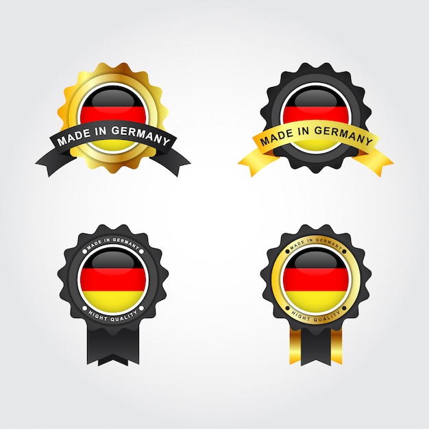 Premium Vector Made In Germany Emblem Badge Labels Illustration Template Design