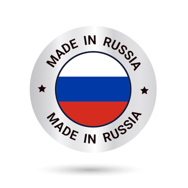 Premium Vector | Made in russia vector logo trusts badges russia flags ...