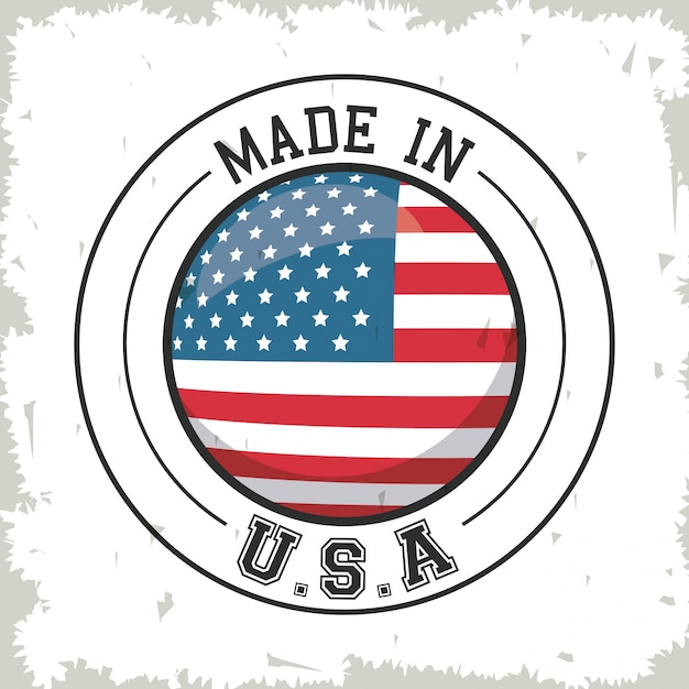 Download Made in usa flag | Premium Vector